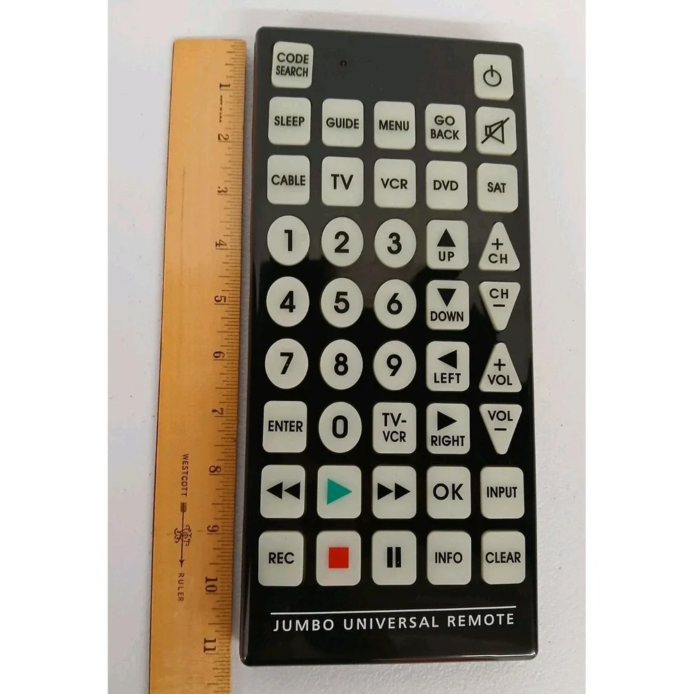 QFX REM-115 Jumbo Universal Remote Control Glow In the Dark New ‎ #912
